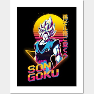 goku saiyan Posters and Art